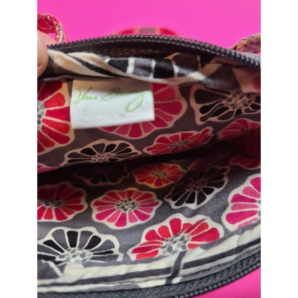 Vera Bradley Little Flap Hipster Crossbody‎ Bag Zinnia Floral Pink Grey Retired